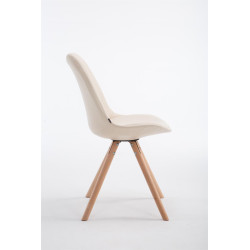 Silla de Comedor Laval Rund Natural,Crema