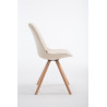 Silla de Comedor Laval Rund Natural,Crema