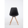 Silla de Comedor Laval Rund Natural,Negro