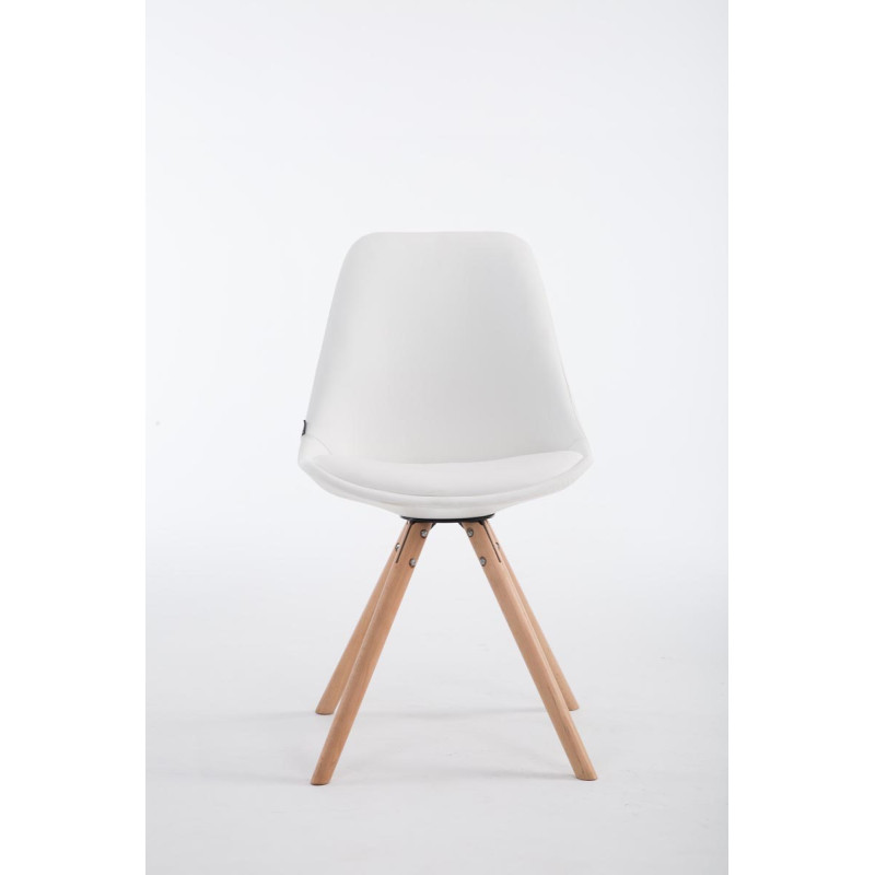 Silla de Comedor Laval Rund Natural,Blanco