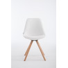 Silla de Comedor Laval Rund Natural,Blanco