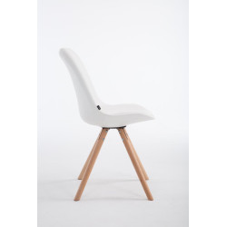 Silla de Comedor Laval Rund Natural,Blanco