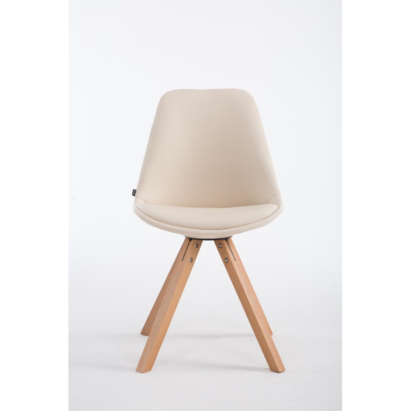 Silla de Comedor Laval Square Natural,Crema