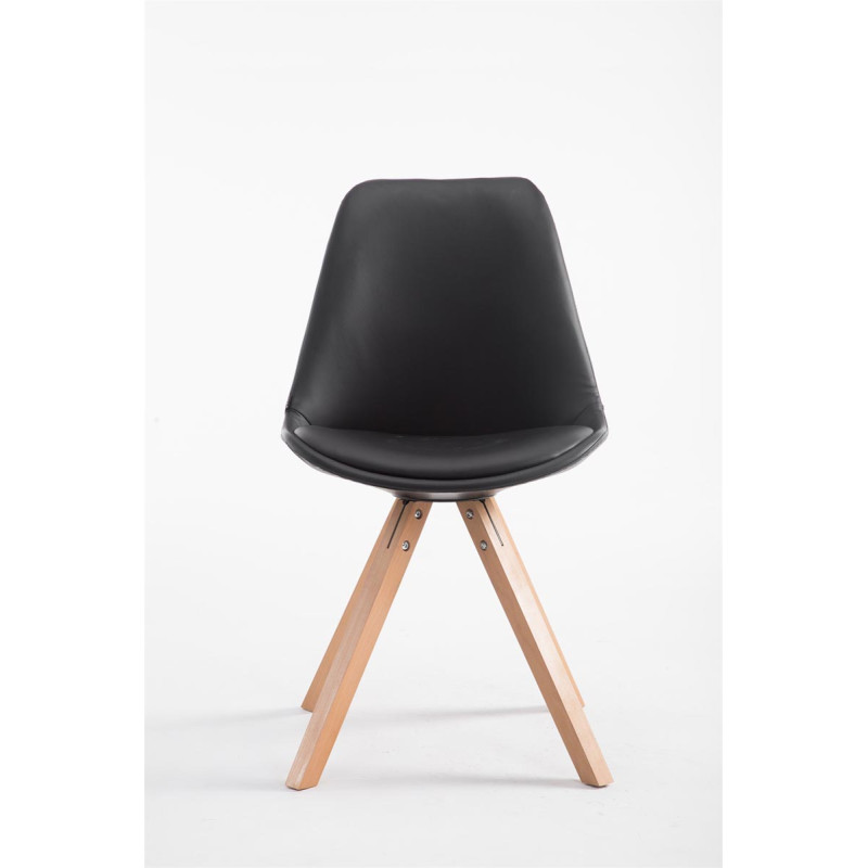 Silla de Comedor Laval Square Natural,Negro