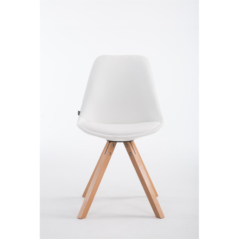 Silla de Comedor Laval Square Natural,Blanco