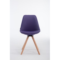 Silla de Visita Calais Rund Natural,Lila