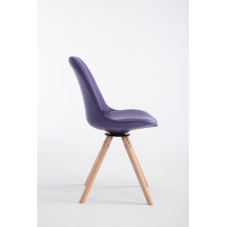 Silla de Visita Calais Rund Natural,Lila