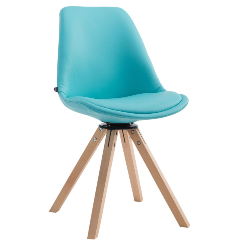 Silla de Visita Calais Square Natural,Azul