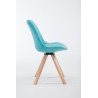 Silla de Visita Calais Square Natural,Azul