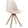 Silla de Visita Calais Square Natural,Crema