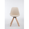 Silla de Visita Calais Square Natural,Crema