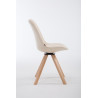 Silla de Visita Calais Square Natural,Crema