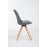 Silla de Visita Calais Square Natural,Gris