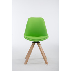 Silla de Visita Calais Square Natural,Verde