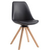 Silla de Visita Calais Square Natural,Negro