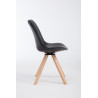 Silla de Visita Calais Square Natural,Negro