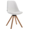 Silla de Visita Calais Square Natural,Blanco