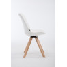 Silla de Visita Calais Square Natural,Blanco