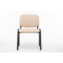 Silla De Conferencia Ken V2 En Tela Crema