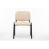Silla De Conferencia Ken V2 En Tela Crema