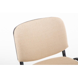 Silla De Conferencia Ken V2 En Tela Crema