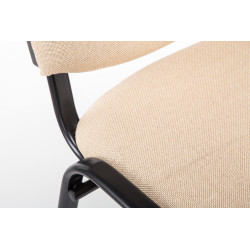 Silla De Conferencia Ken V2 En Tela Crema