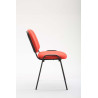 Silla De Conferencia Ken V2 En Tela Rojo