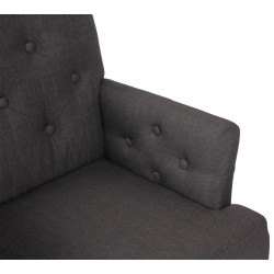 Butaca De Salón Sugar Tapizado En Tela Antiguo claro,Gris oscuro