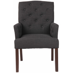 Butaca De Salón Sugar Tapizado En Tela Antiguo,Gris oscuro