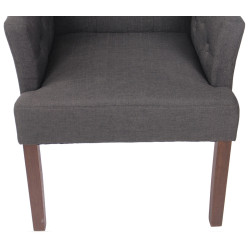 Butaca De Salón Sugar Tapizado En Tela Antiguo,Gris oscuro