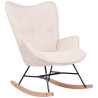 Silla Mecedora Sanka En Tela Crema