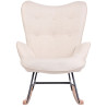 Silla Mecedora Sanka En Tela Crema