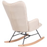 Silla Mecedora Sanka En Tela Crema
