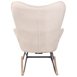 Silla Mecedora Sanka En Tela Crema
