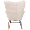 Silla Mecedora Sanka En Tela Crema