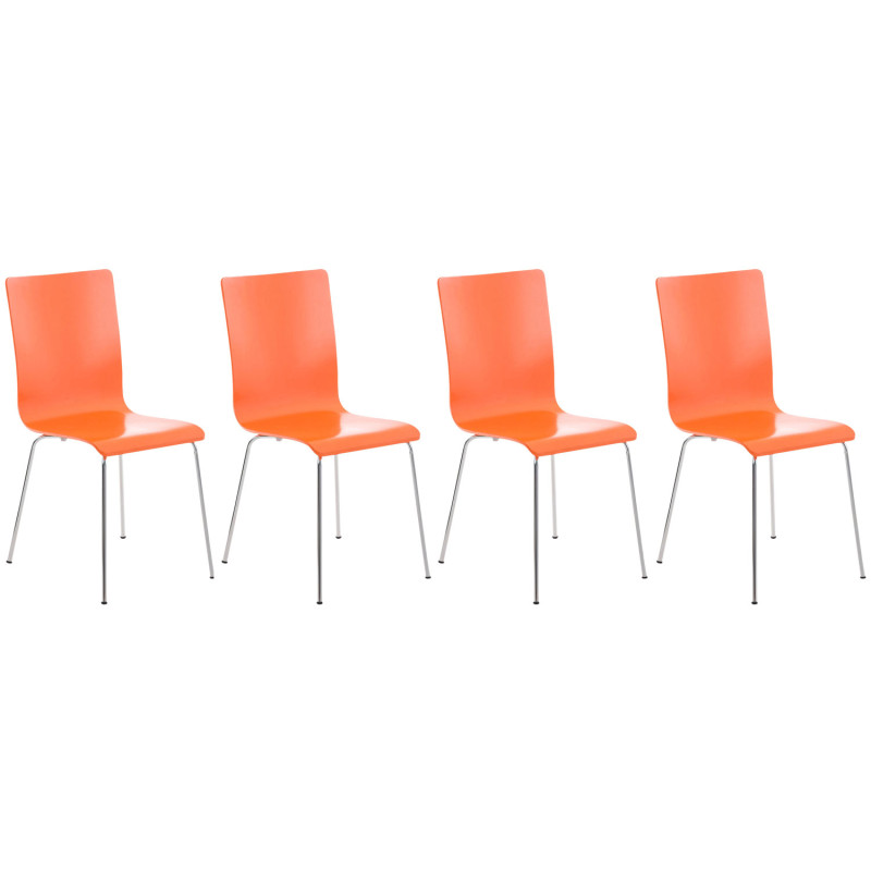 Juego de 4 Sillas de Espera Pepe Naranja