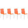 Juego de 4 Sillas de Espera Pepe Naranja