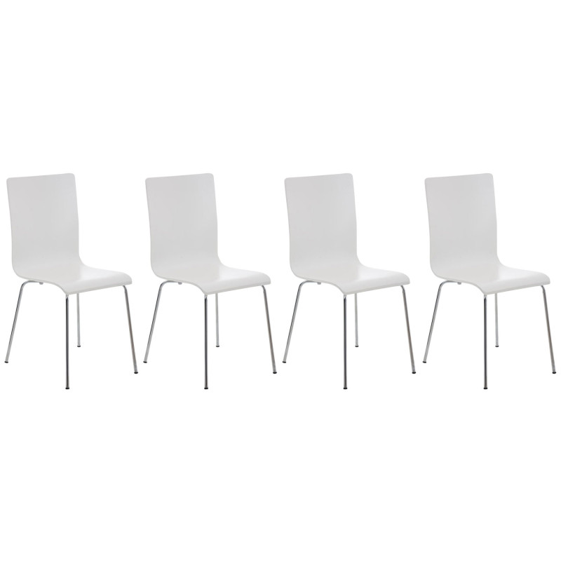 Juego de 4 Sillas de Espera Pepe Blanco