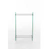 Leñero De Interior Dacio Con Cristal Transparente 35x60x80 cm,Blanco