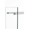 Leñero De Interior Dacio Con Cristal Transparente 35x60x80 cm,Blanco