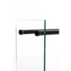 Leñero De Interior Dacio Con Cristal Transparente 35x80x80 cm,Vidrio transparente
