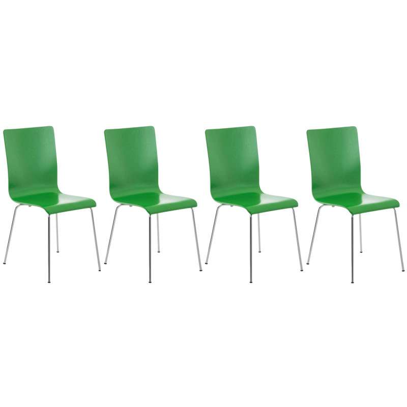 Juego de 4 Sillas de Espera Pepe Verde