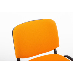 Silla De Conferencia Ken V2 En Tela Naranja