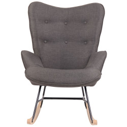 Silla Mecedora Sanka En Tela Gris oscuro