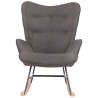 Silla Mecedora Sanka En Tela Gris oscuro