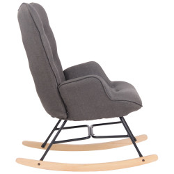 Silla Mecedora Sanka En Tela Gris oscuro