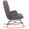 Silla Mecedora Sanka En Tela Gris oscuro