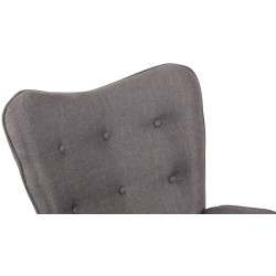 Silla Mecedora Sanka En Tela Gris oscuro