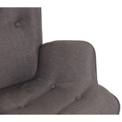 Silla Mecedora Sanka En Tela Gris oscuro