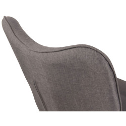 Silla Mecedora Sanka En Tela Gris oscuro